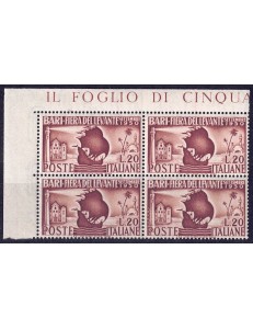 ITALIA 1950 Fiera del Levante (in quartina) MNH**