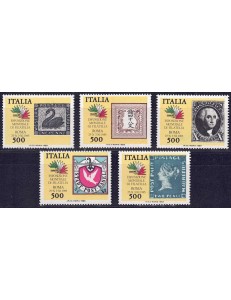 ITALY 1985 Stamps of the 5 Continents 5v MNH**