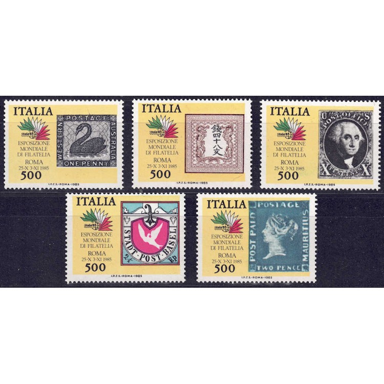 ITALY 1985 Stamps of the 5 Continents 5v MNH**