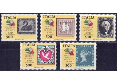 ITALY 1985 Stamps of the 5 Continents 5v MNH**