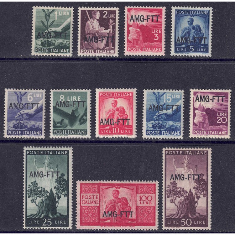 TRIESTE A 1949-50 Democratic 12v MNH**