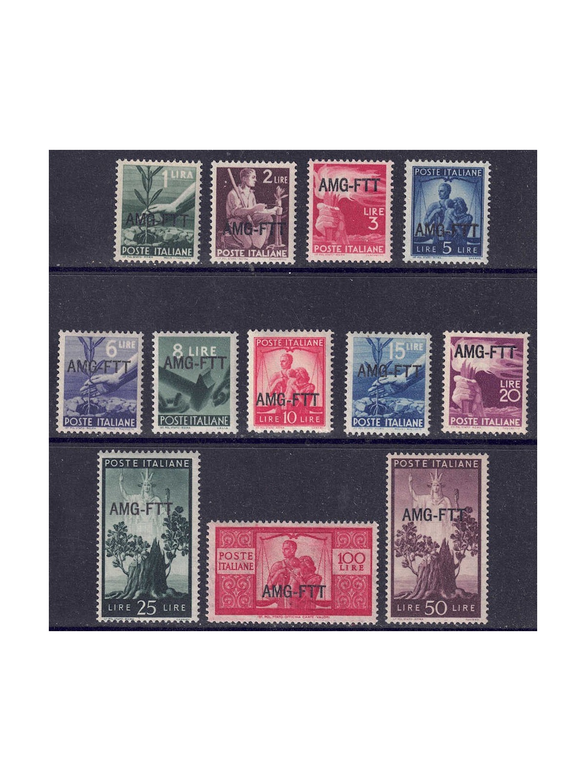 TRIESTE A 1949-50 Democratica 12v MNH**
