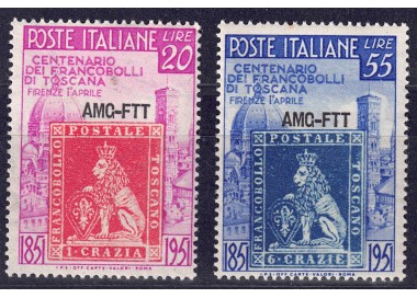 TRIESTE A 1951 Francobolli di Toscana 2v MNH**