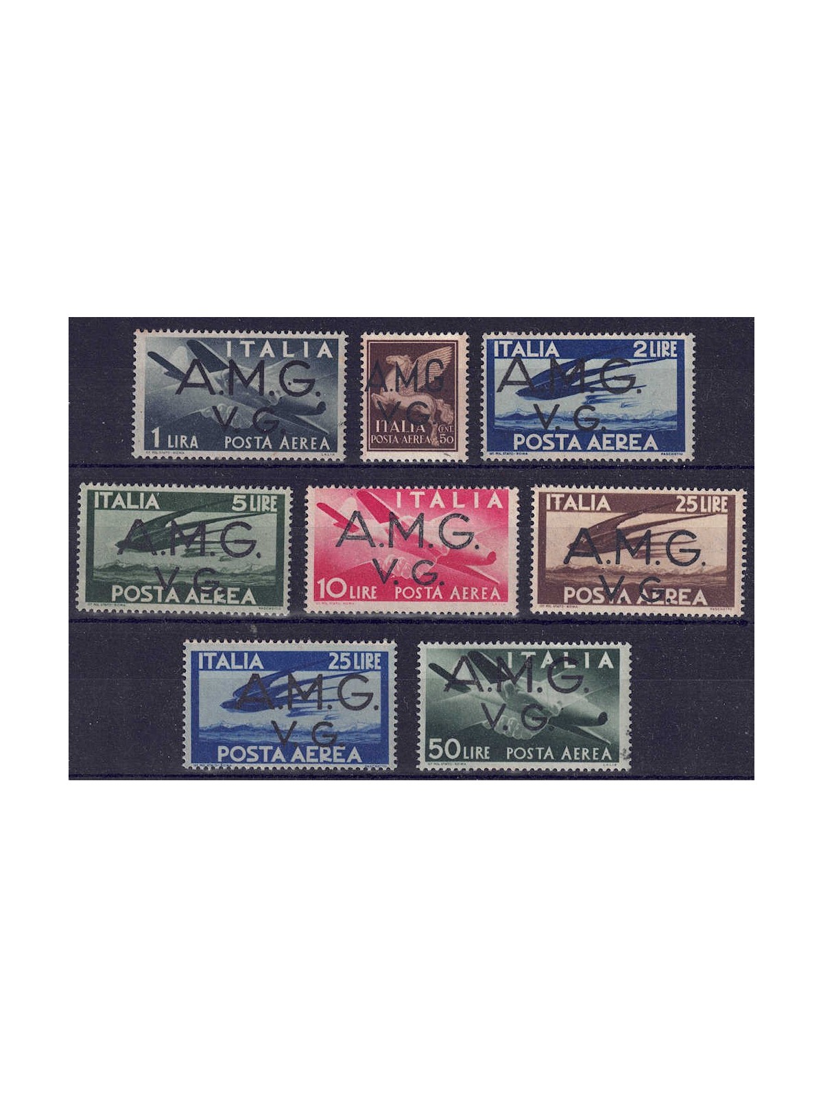 VENEZIA GIULIA (AMG) 1945-46 Posta aerea 8v MNH**