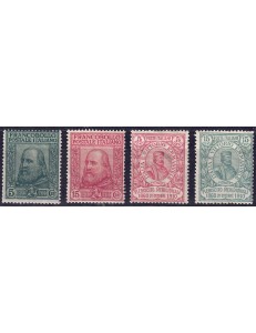 ITALIA REGNO 1910 Garibaldi, Risorgimento e Plebiscito 4v MH*