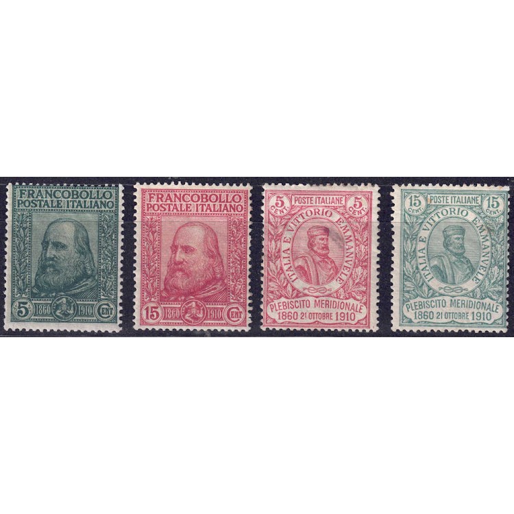ITALY KINGDOM 1910 Garibaldi, Risorgimento and Plebiscite 4v MH*