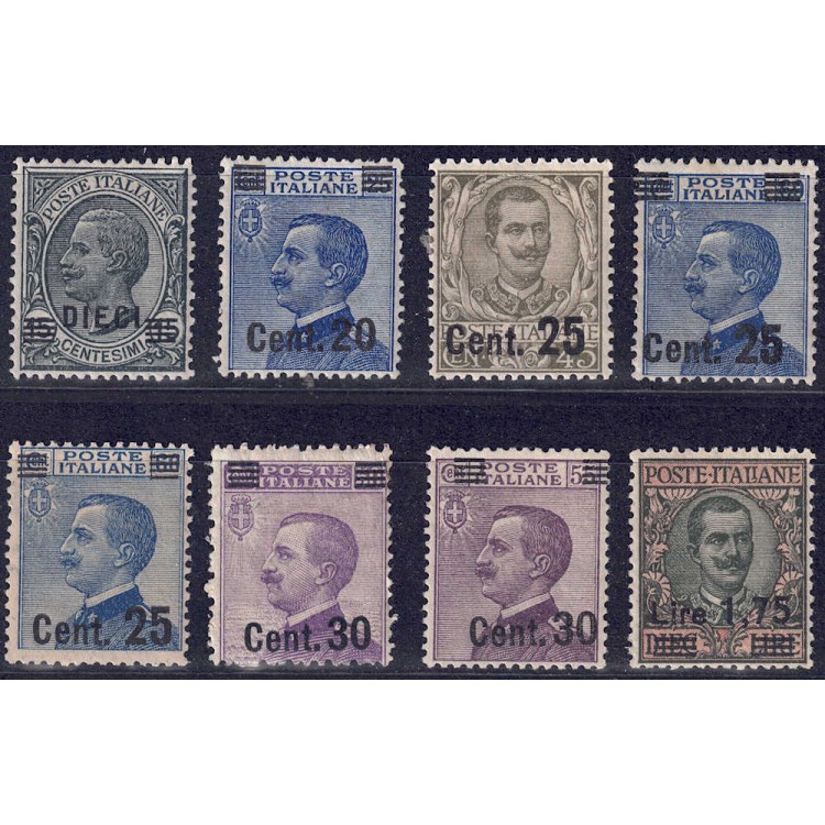 ITALY KINGDOM 1924-25 Overprinted 8v MH*