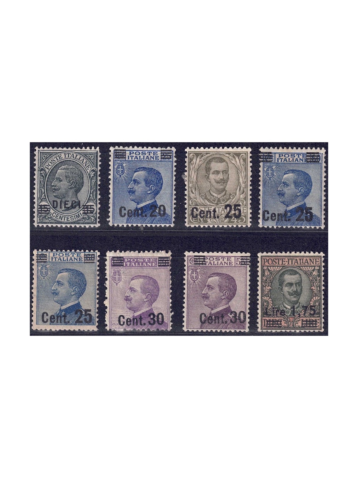 ITALY KINGDOM 1924-25 Overprinted 8v MH*