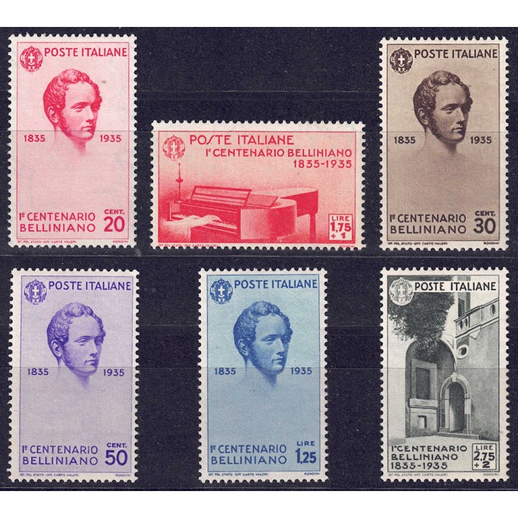 ITALY KINGDOM 1935 Centenary Bellini 6v MH*