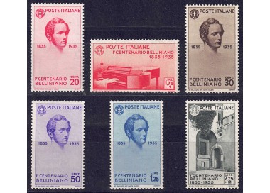 ITALY KINGDOM 1935 Centenary Bellini 6v MH*