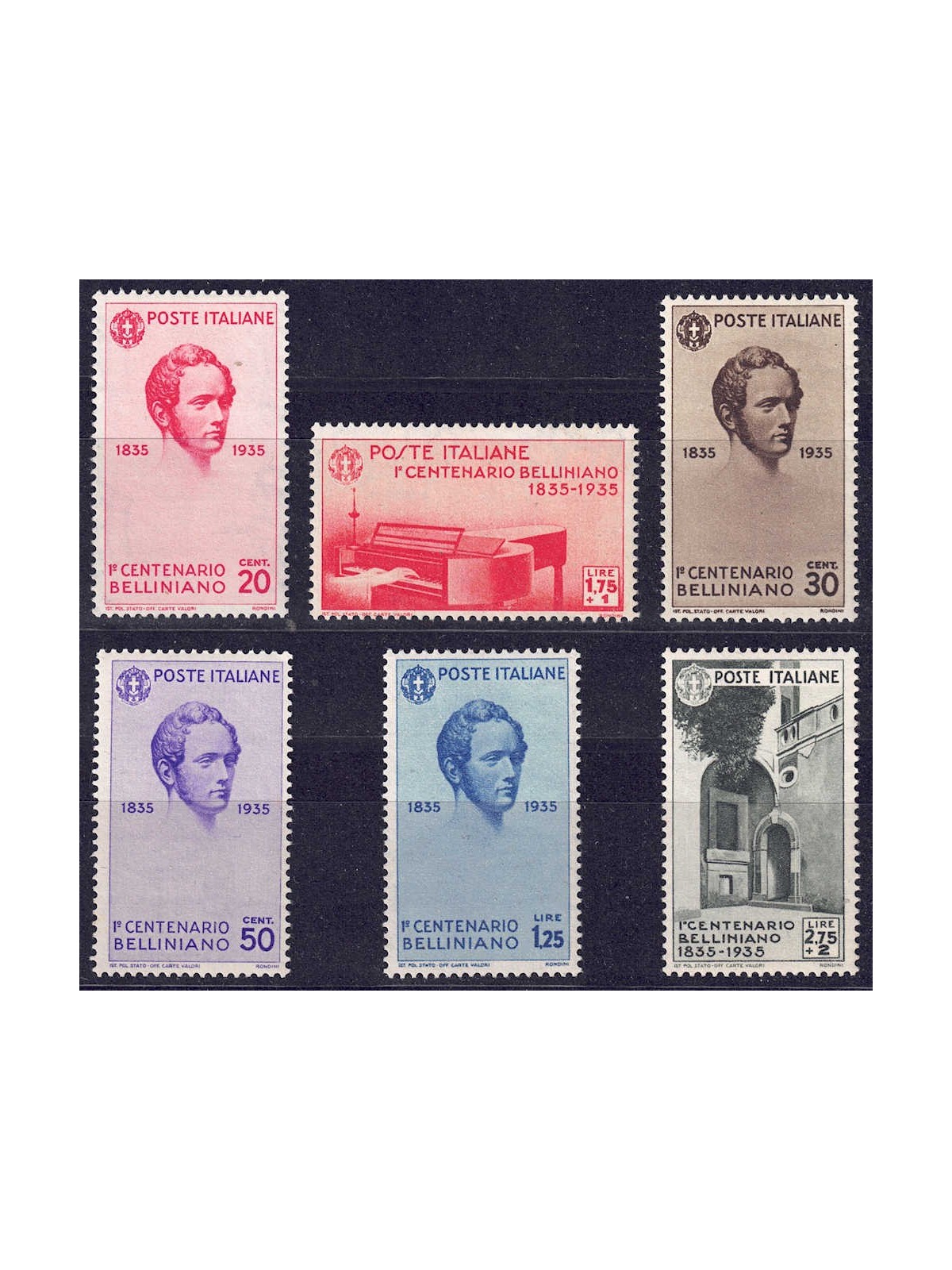 ITALY KINGDOM 1935 Centenary Bellini 6v MH*