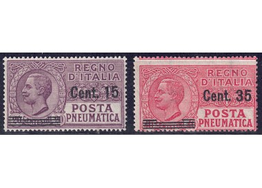 ITALIA REGNO 1927 Posta Pneumatica 2v MH*