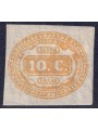 ITALIA REGNO 1863 Segnatasse 10c giallo MNG/MH*