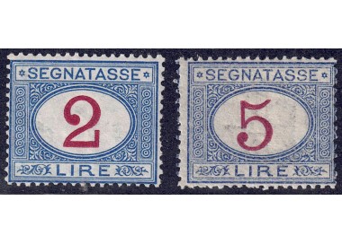 ITALIA REGNO 1903 Segnatasse (2£+5£) 2v MH*