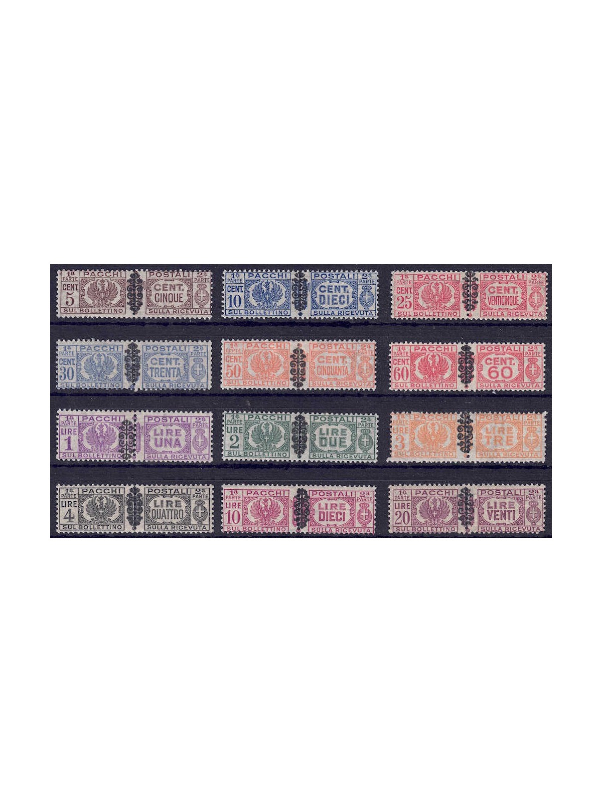 ITALY LIEUTENANCI 1945 Postal parcels 12v MH*