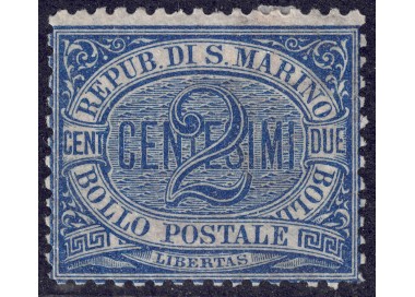 SAN MARINO 1892-94 2c azzurro MH*