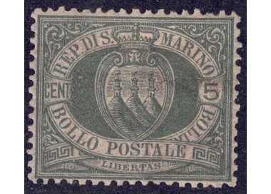 SAN MARINO 1892-94 5c green grey MH*