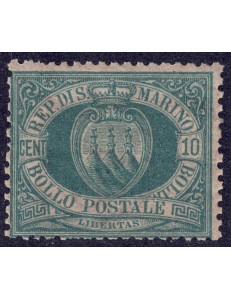 SAN MARINO 1892-94 10c verde MH*