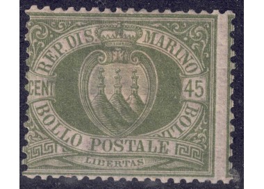 SAN MARINO 1892-94 45c verde oliva MH*