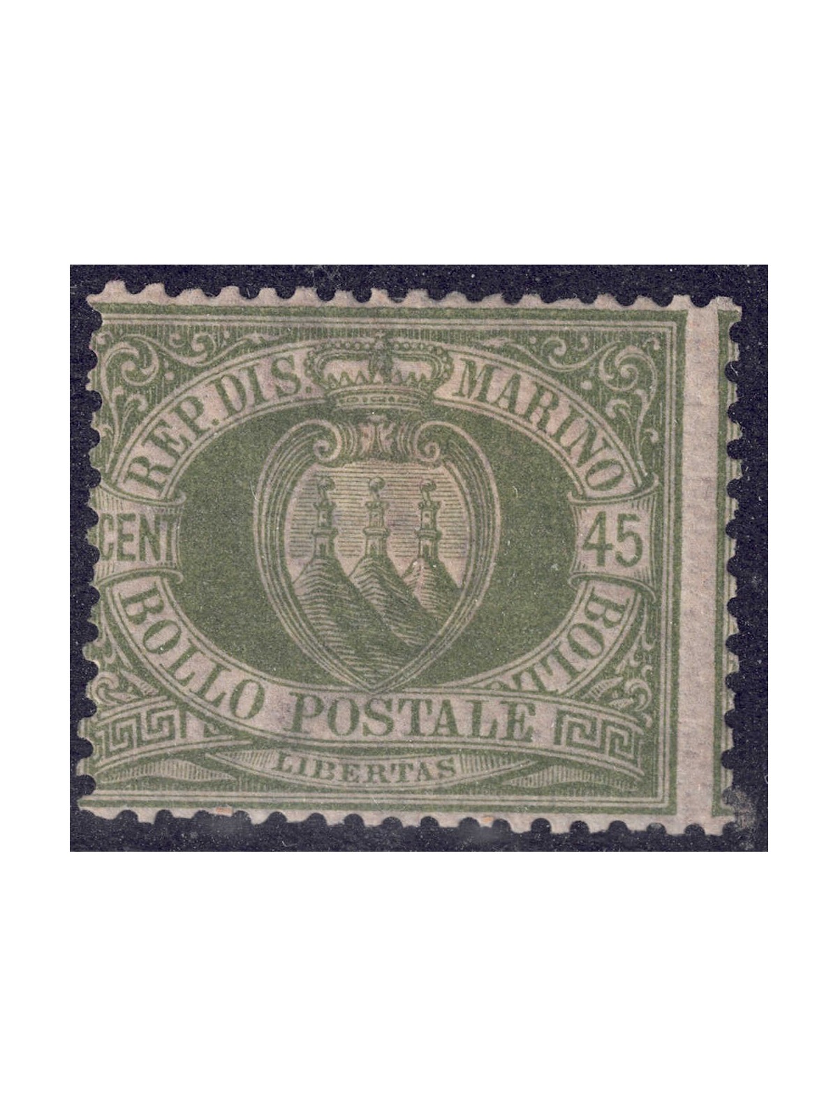 SAN MARINO 1892-94 45c verde oliva MH*