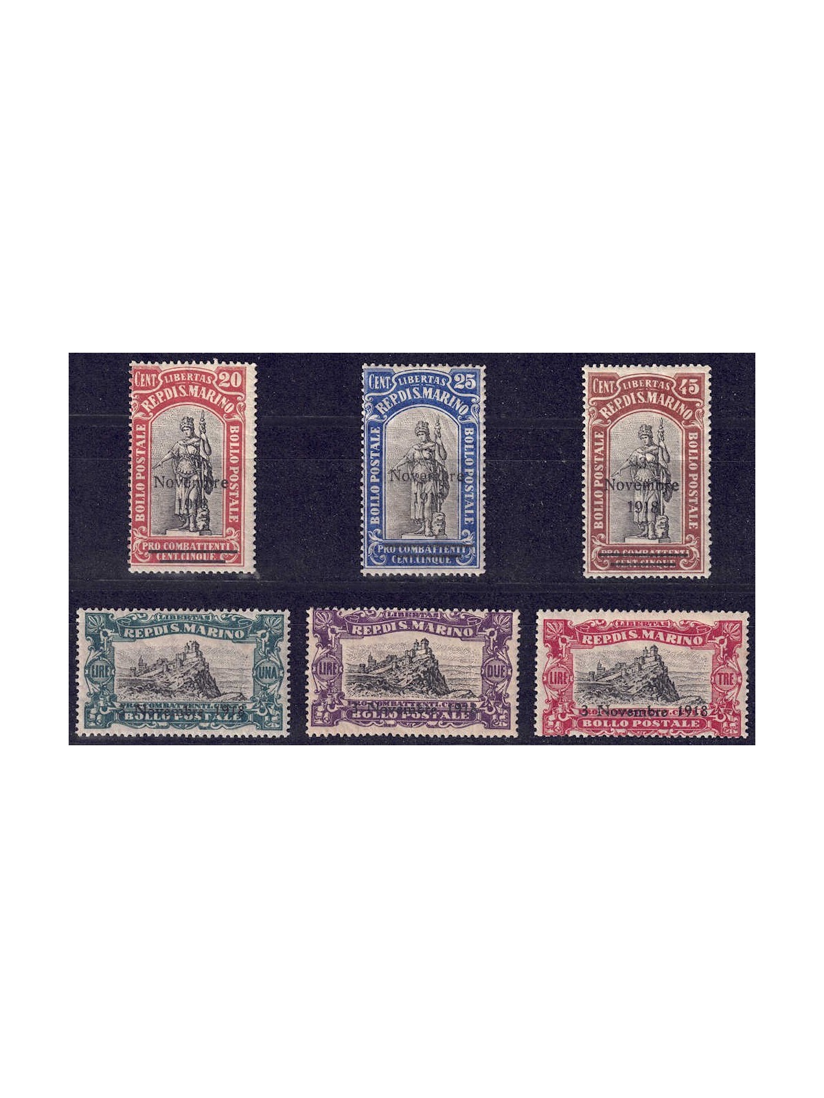 SAN MARINO 1918 Commemorative Victory 6v MH*