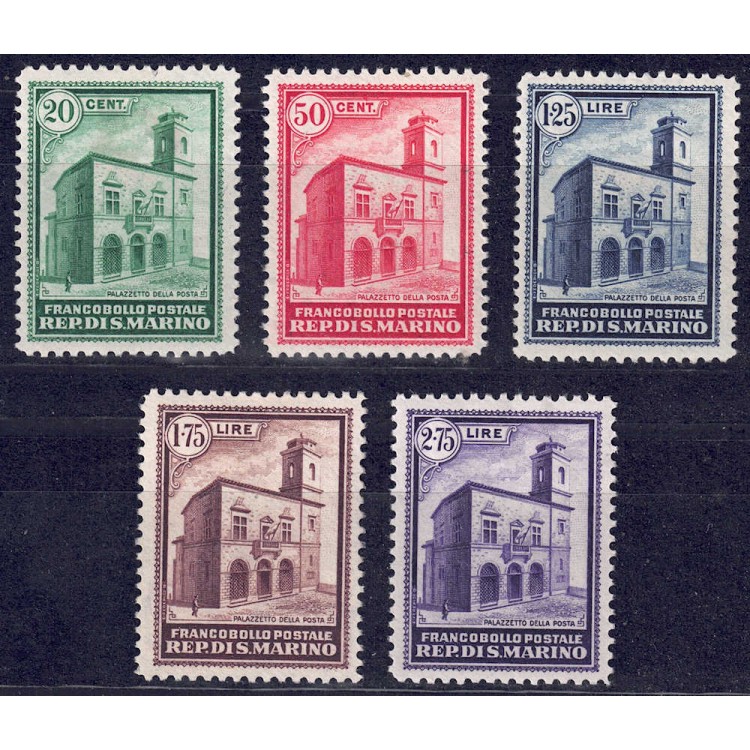 SAN MARINO 1932 Post Office Building 5v MH*