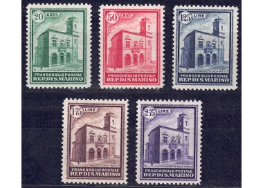 SAN MARINO 1932 Palazzo della Posta 5v MH*