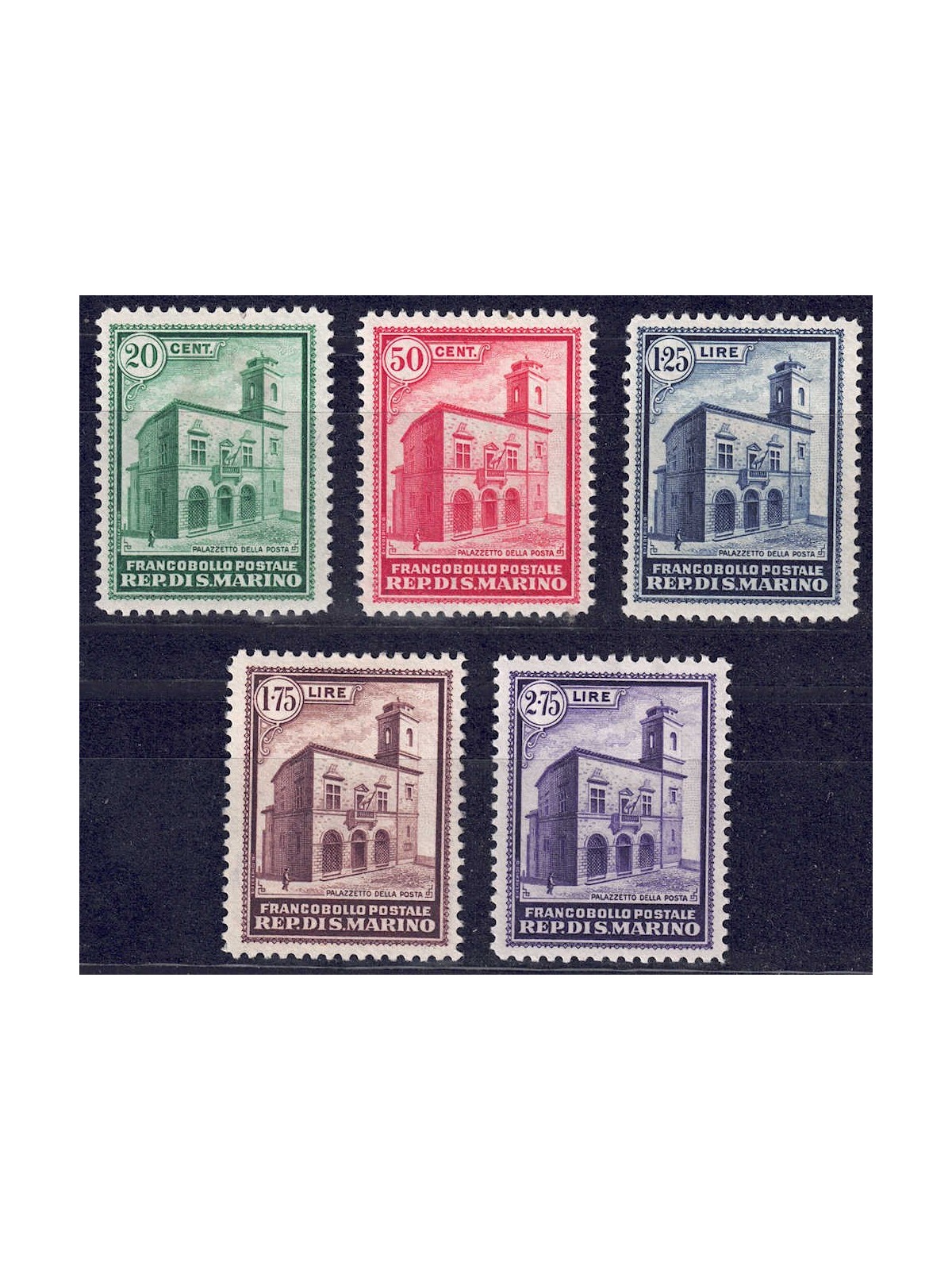 SAN MARINO 1932 Palazzo della Posta 5v MH*