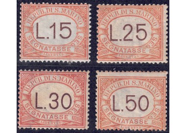 SAN MARINO 1927-28 Segnatasse 4v MH*