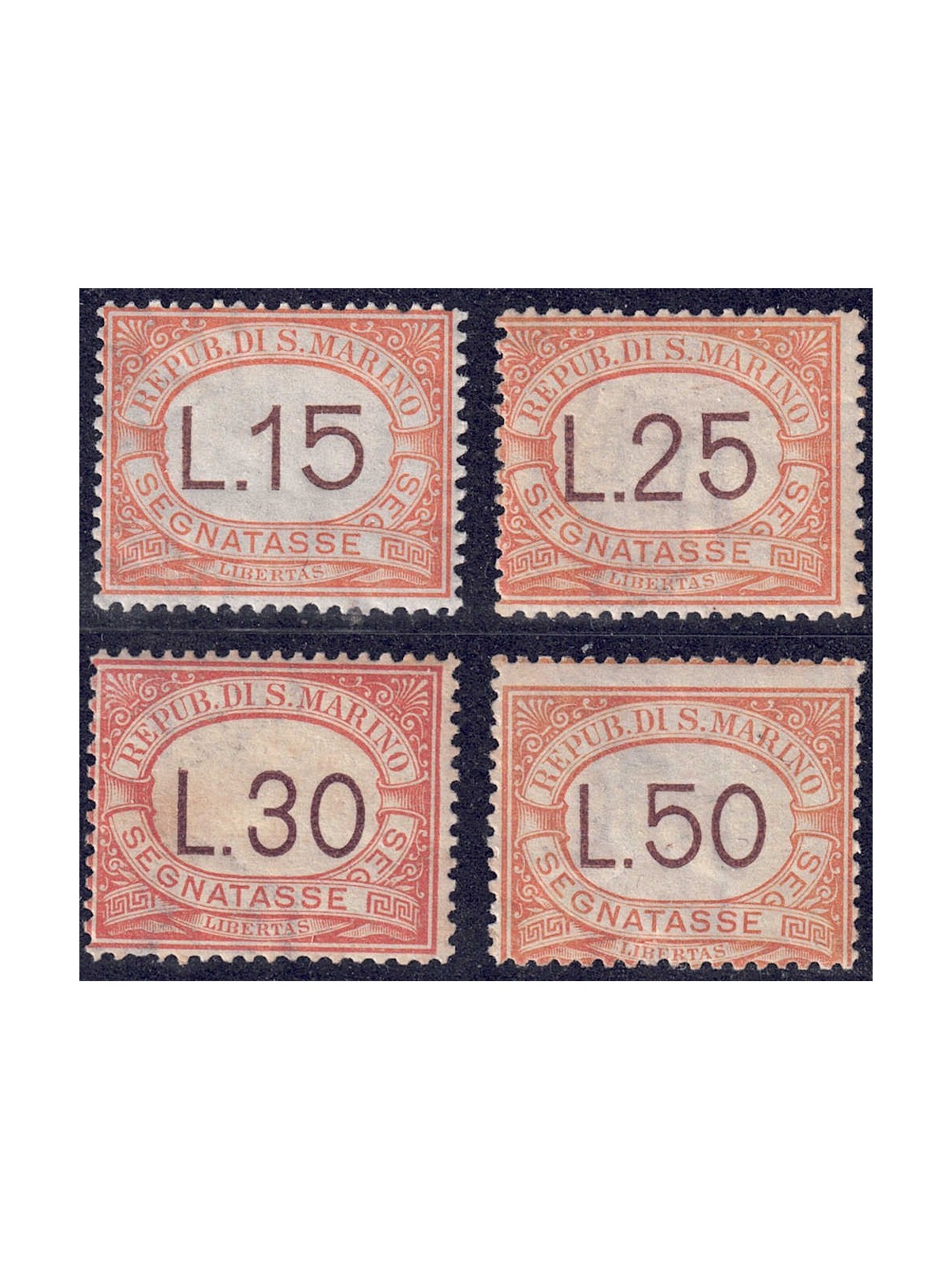 SAN MARINO 1927-28 Segnatasse 4v MH*