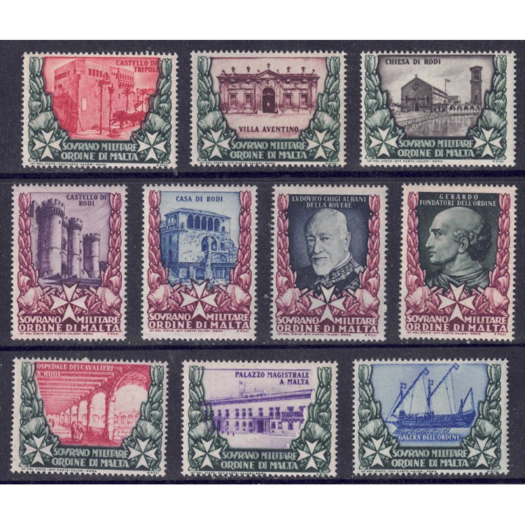SMOM 1975 Postage Due (without overprint) 10v MNH**