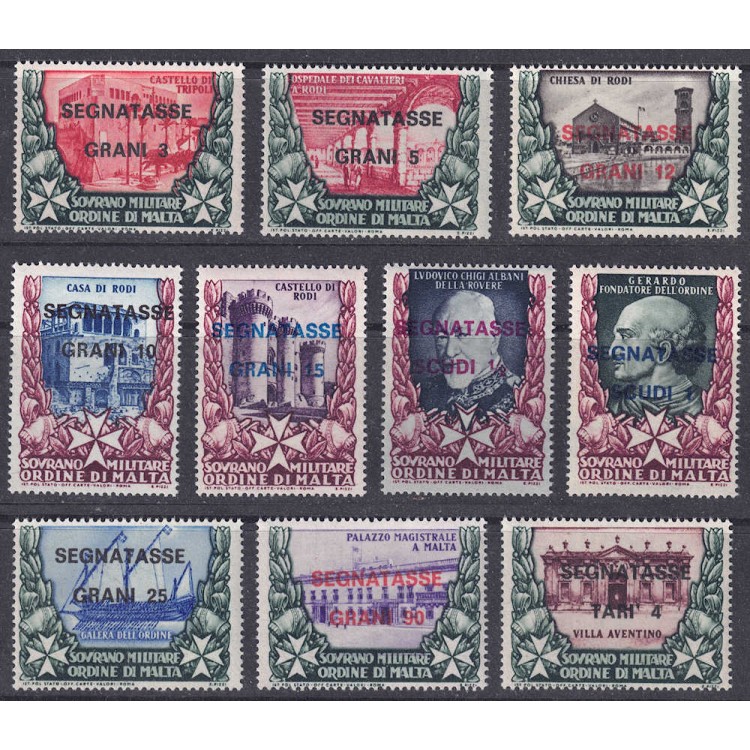 SMOM 1975 Segnatasse (soprastampati) 10v MNH**