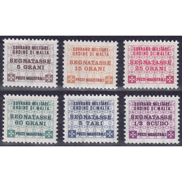 SMOM 1989 Segnatasse 6v MNH**
