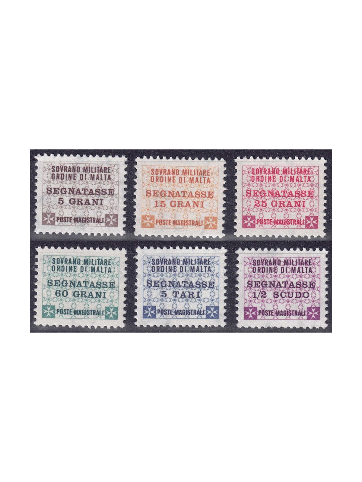 SMOM 1989 Postage Due 6v MNH**