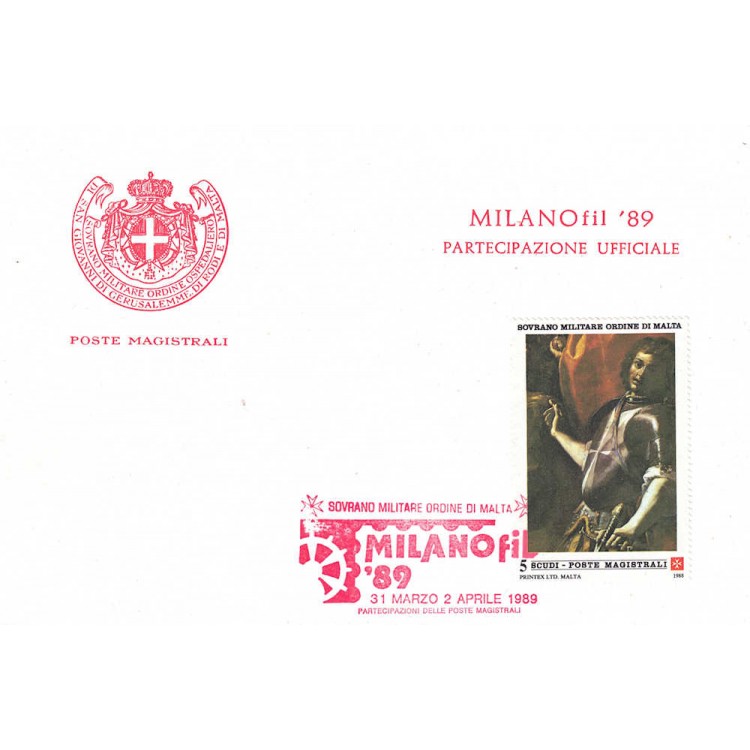 SMOM 1989 Postcard MILANOfil 89 (Official Participation)