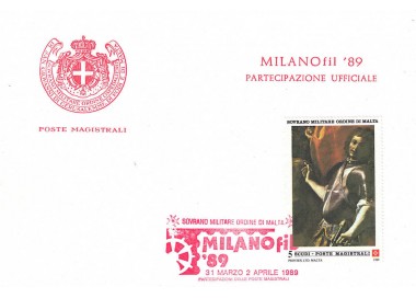 SMOM 1989 Cartolina MILANOfil 89 (Partecipazione Ufficiale)