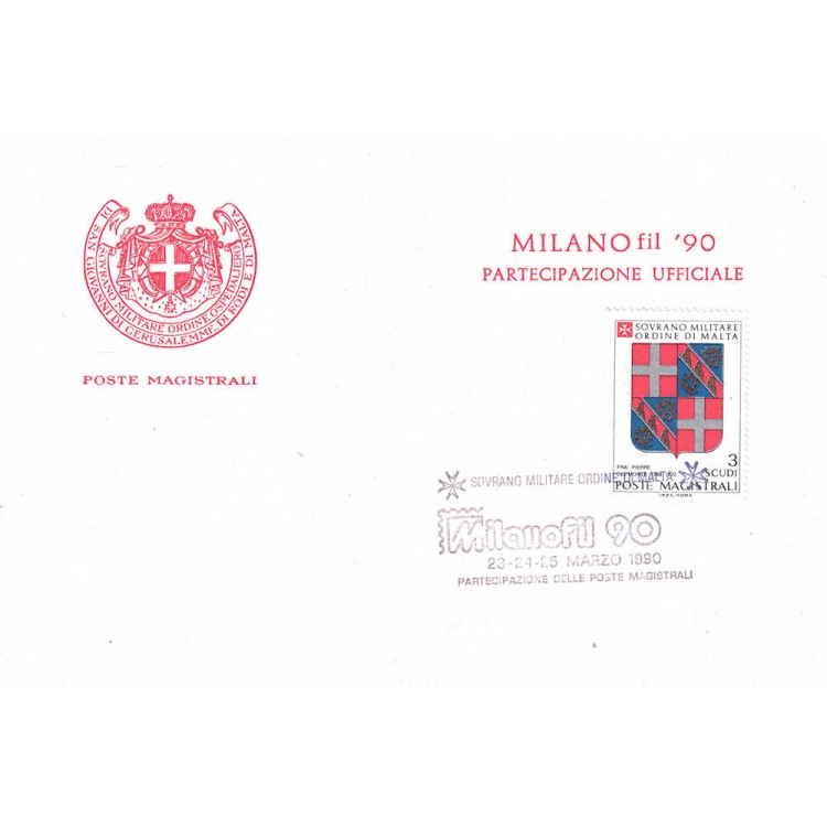SMOM 1990 Postcard MILANOfil 90 (Official Participation)