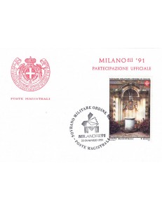 SMOM 1991 Postcard MILANOfil 91 (Official Participation)