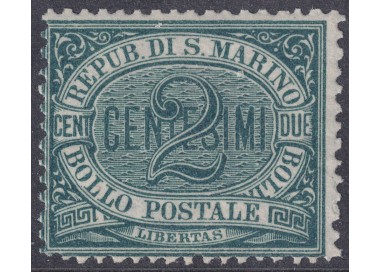 SAN MARINO 1877-90 2c verde MNH**