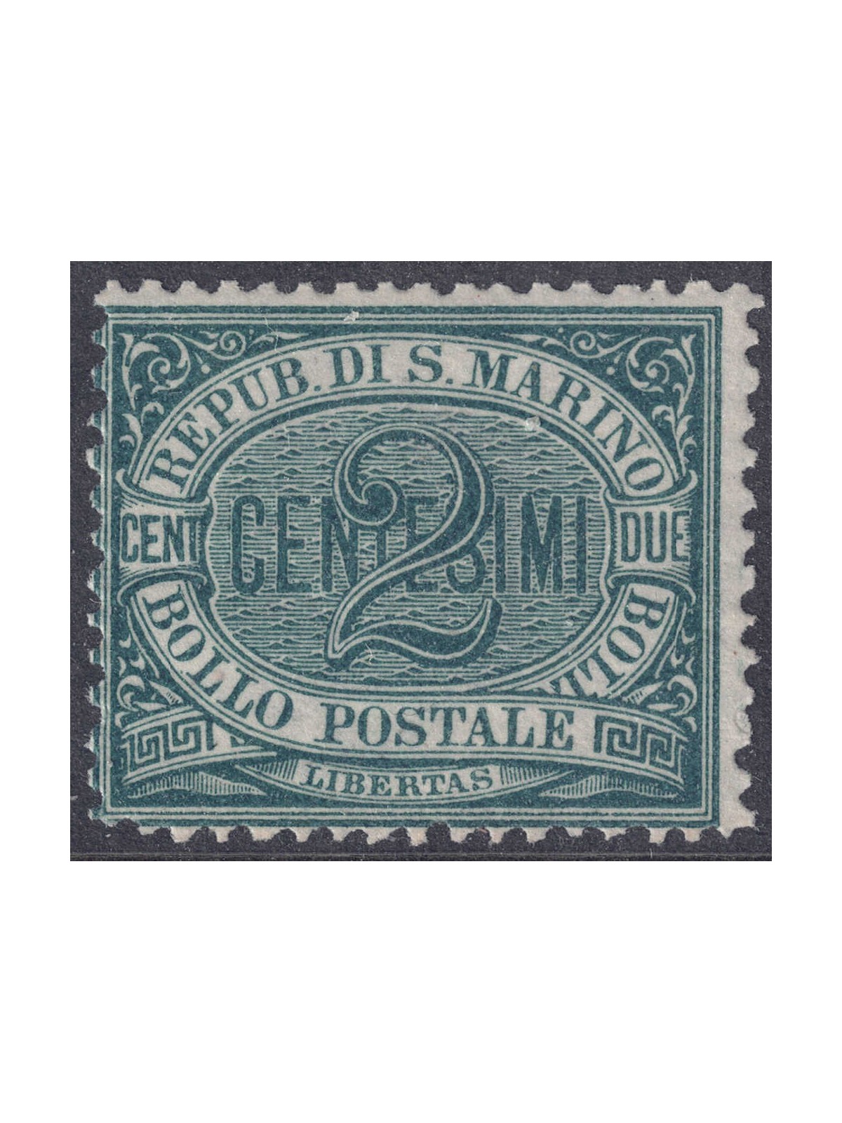 SAN MARINO 1877-90 2c green MNH**