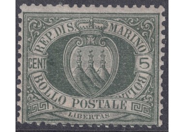 SAN MARINO 1892-94 5c green grey MNH**