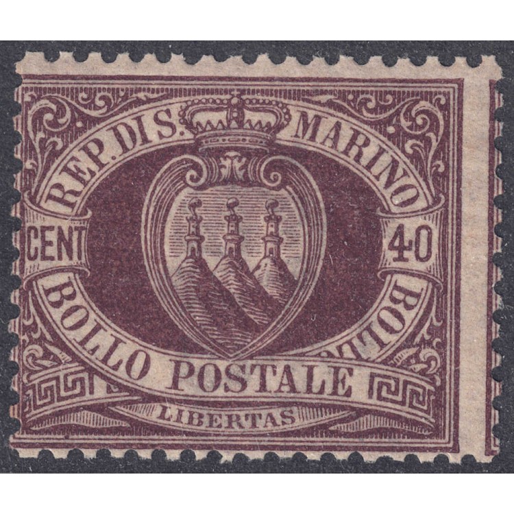 SAN MARINO 1892-94 40c dark brown MNH**
