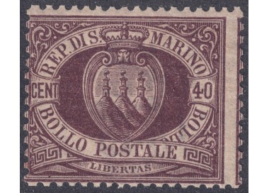 SAN MARINO 1892-94 40c bruno scuro MNH**