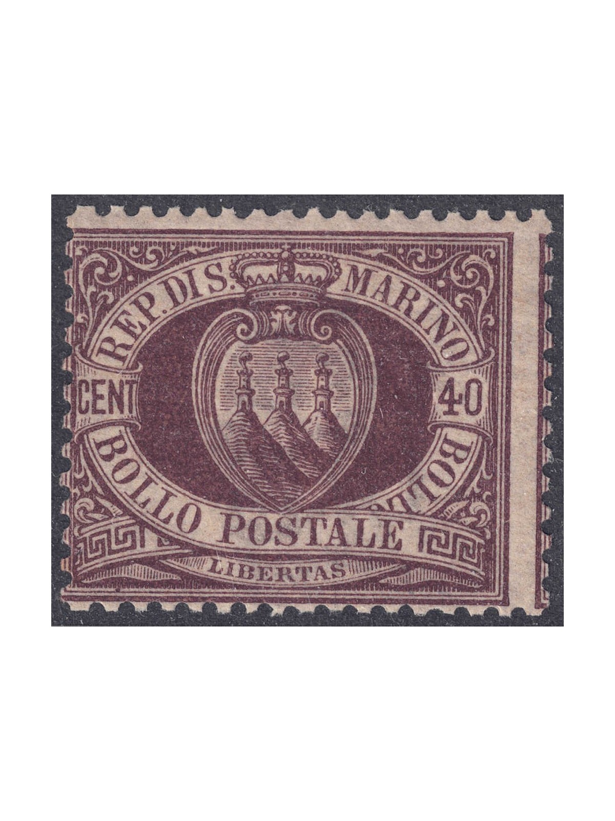 SAN MARINO 1892-94 40c bruno scuro MNH**