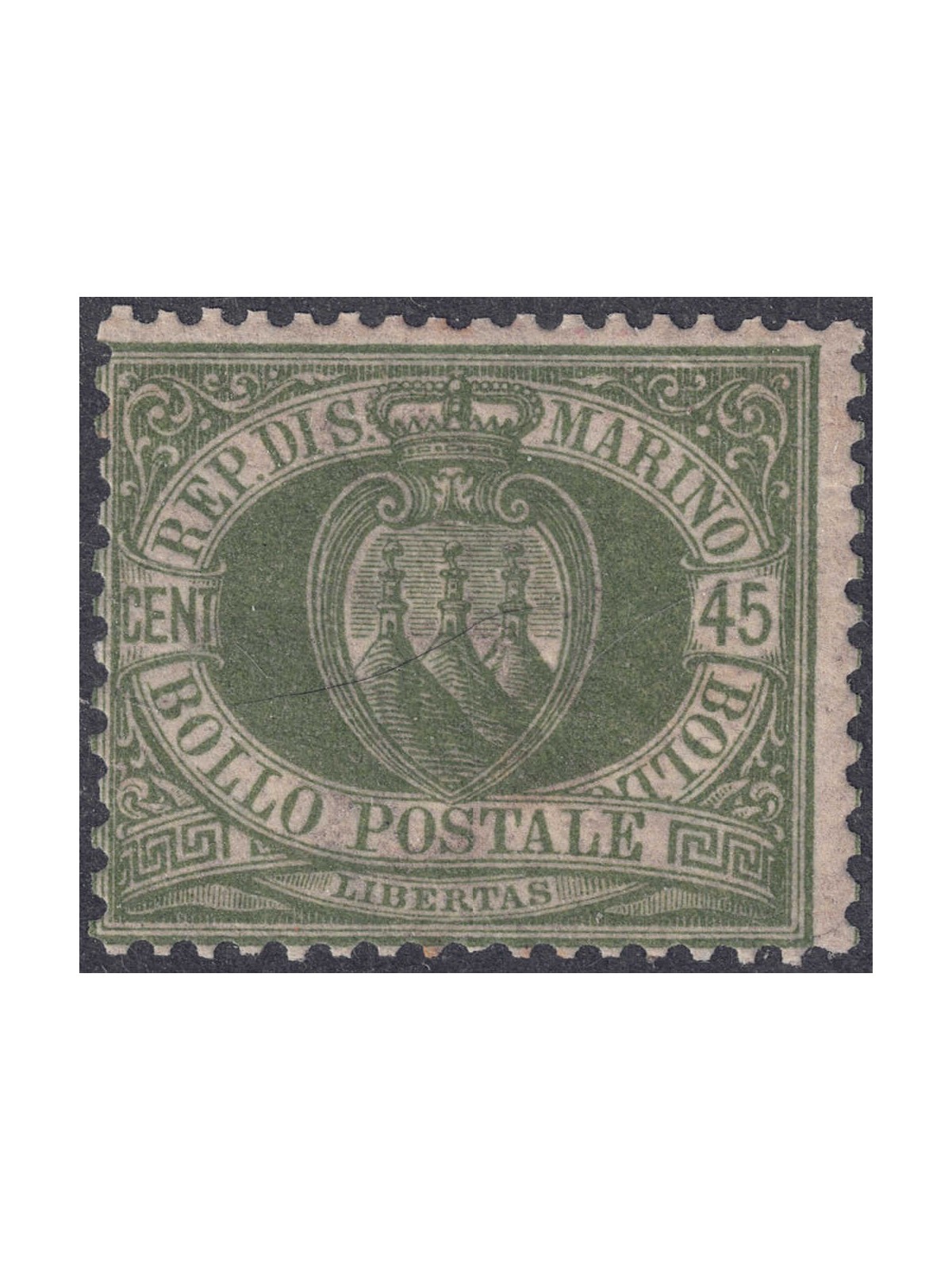 SAN MARINO 1892-94 45c olive green MNH**