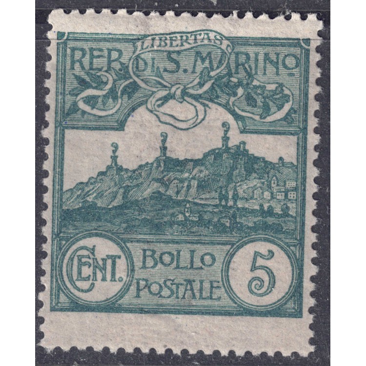 SAN MARINO 1903 5c verde MNH**