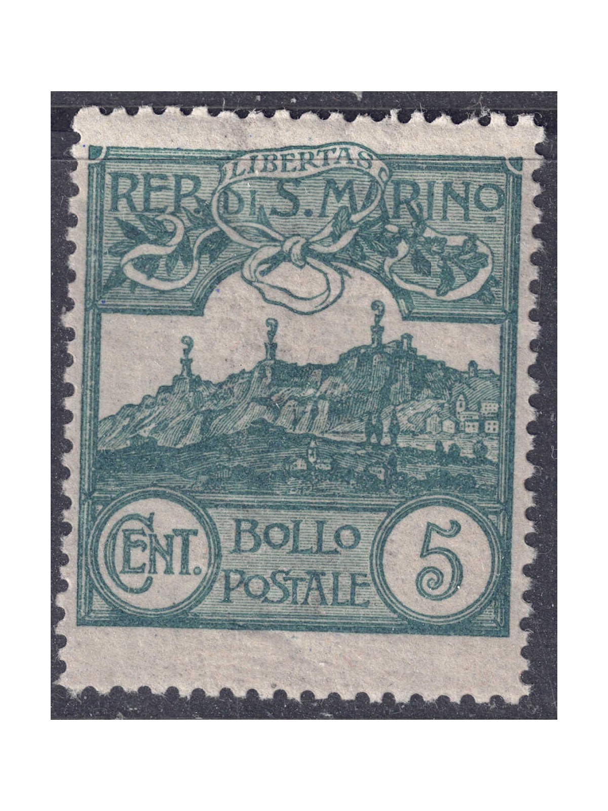 SAN MARINO 1903 5c green MNH**