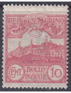 SAN MARINO 1903 10c rosso bruno MNH**