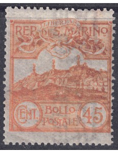 SAN MARINO 1903 45c giallo MNH**