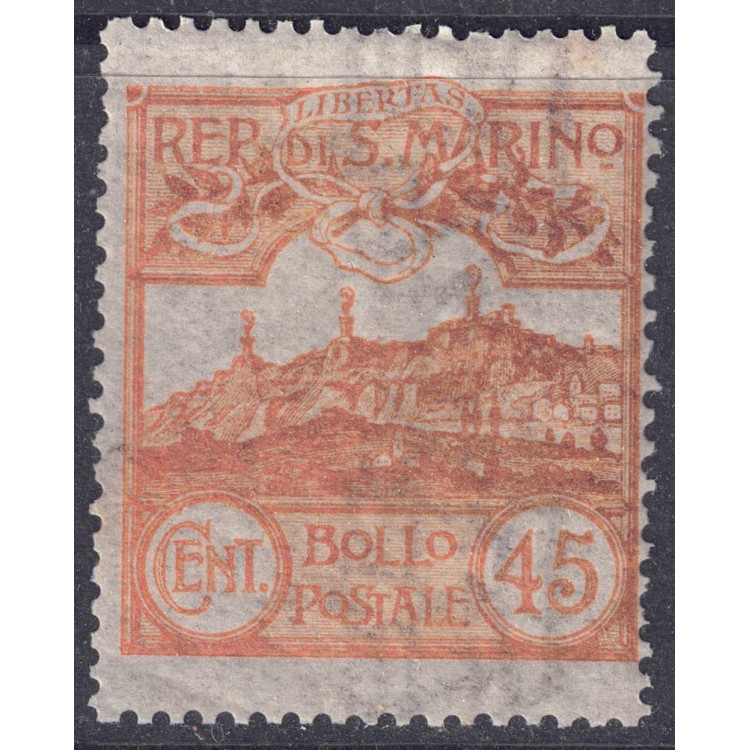 SAN MARINO 1903 45c giallo MNH**